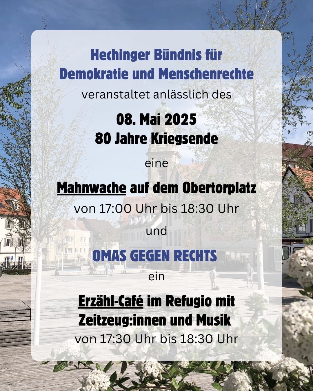 Hechinger Mahnwache zum Kriegsende