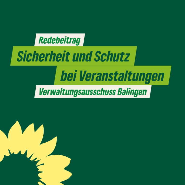 Redebeitrag zum Thema: Sicherheit , Terrorschutz bei Veranstaltungen