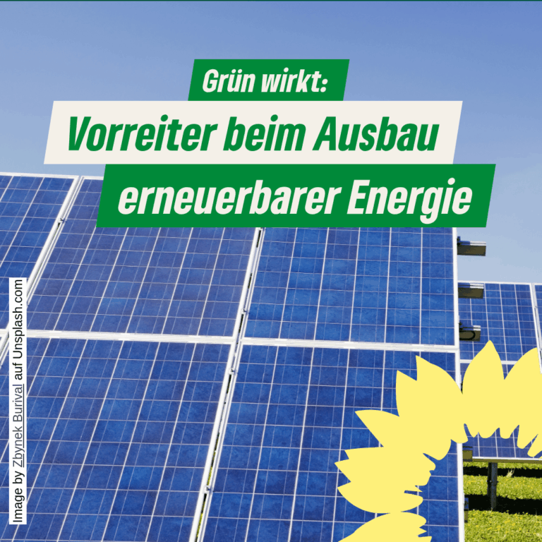 Grün wirkt: Vorreiter beim Ausbau erneuerbarer Energien