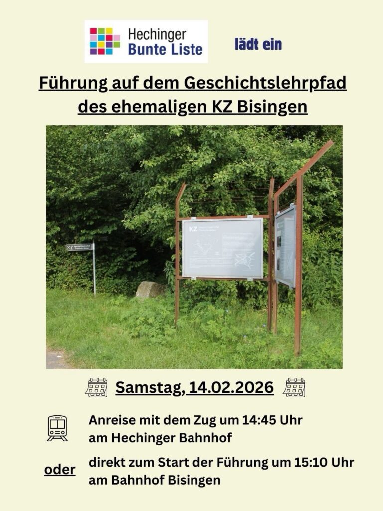 Hechinger Bunte Liste: Besuch „Geschichtslehrpfad“ Bisingen