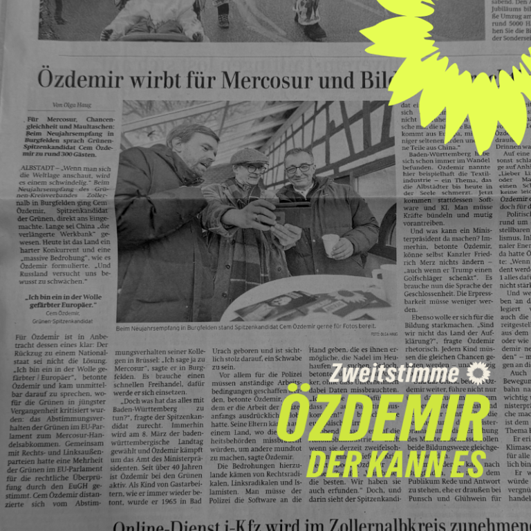 Neujahrsempfang mit Cem Özdemir in Burgfelden