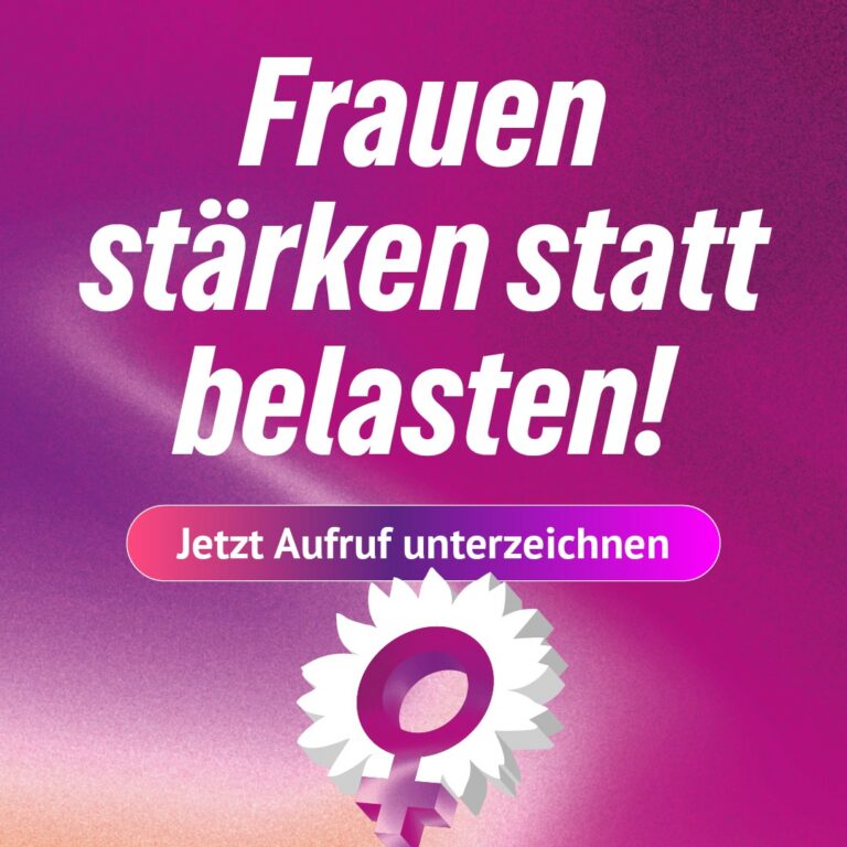 Frauen stärken anstatt belasten