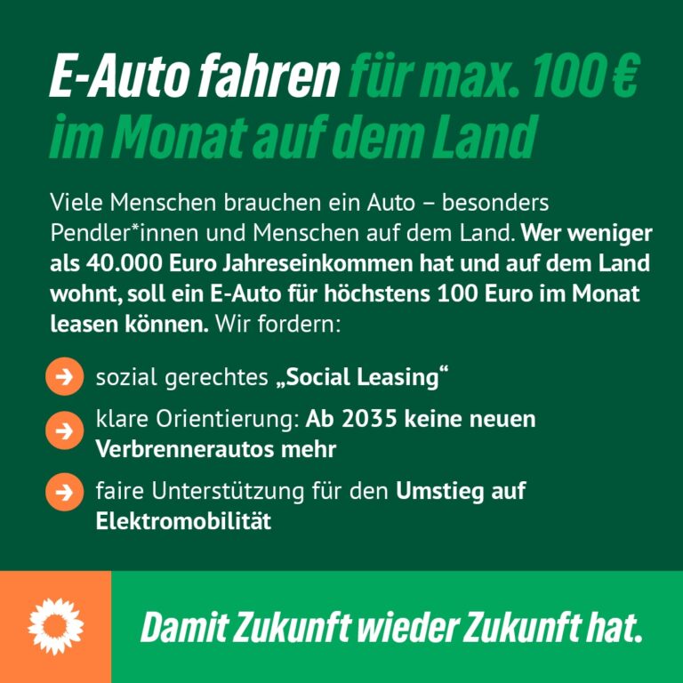 Mobilität bezahlbar machen – klimafreundlich und sozial.